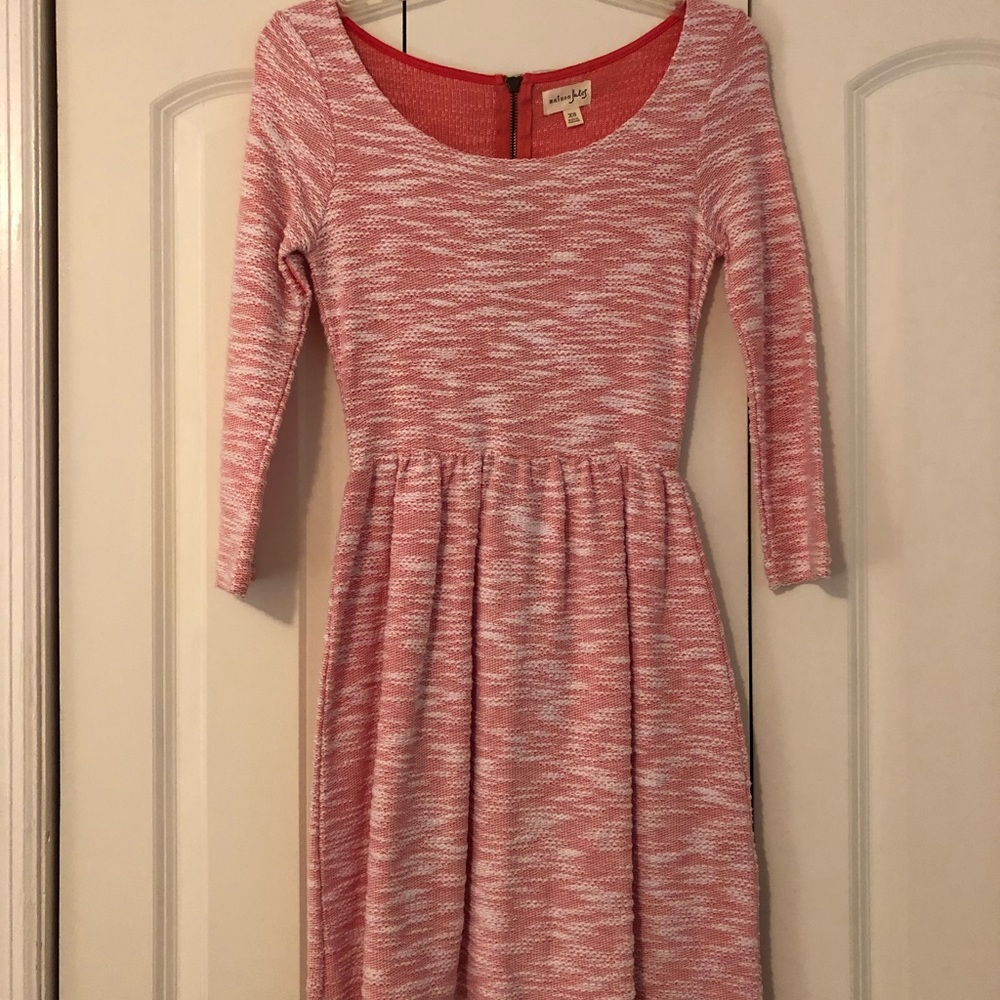 Coral 3/4 Sleeve Dress